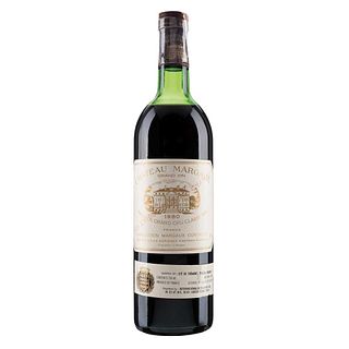 Château Margaux. Cosecha 1980. Grand Vin.  Premier Grand Cru Classé. Margaux. Nivel: en el hombro superior.