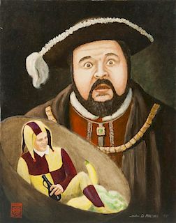 DOM DeLUISE TWO PAINTINGS