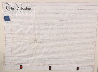 A 19TH CENTURY INDENTURE, between William Whitehouse (Wetherby and Bibbenlu