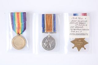 A 1914 MEDAL TRIO AND BAR, 7978 Pte. W. Cornish, D.L.I.