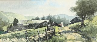GEORGE BUSBY (1926-2005), LANGDALE VALLEY (BAYS BROWN FARM), signed and dat