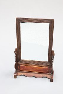 A CHINESE TABLE MIRROR, LATE 19TH/EARLY 20TH CENTURY, the rectangular mirro