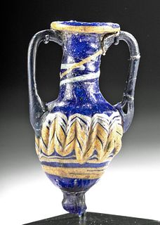 Greek Core-Form Glass Amphoriskos