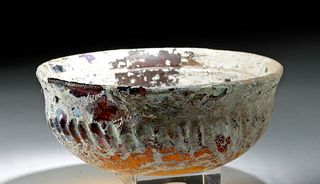 Roman Glass Bowl - Pearlescent Iridescence