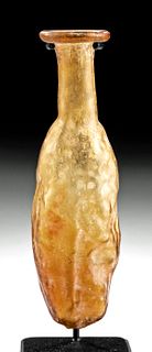 Roman Glass Date Flask - Gorgeous Amber Color