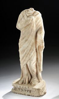 Roman Marble Statue of a Draped Female