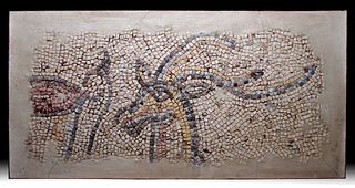 Roman Mosaic of Stag with Long Antlers