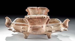 Malambo Pottery Ceremonial Effigy Vessel - Men & Animal