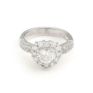 Solitaire Heart Shape Diamond 18K Gold Ring