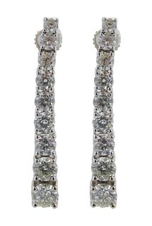 18K 8.01ct Diamond Earrings
