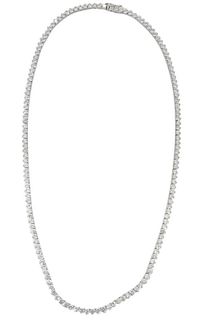 18K 12.50ct Diamond Tennis Necklace