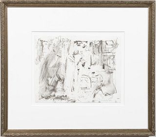 CECILY BROWN "OH MARIE" FIGURAL ABSTRACT ETCHING