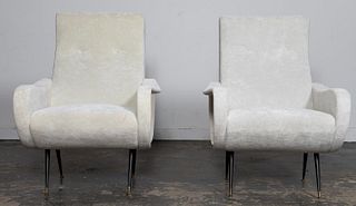 PAIR, MARCO ZANUSO STYLE "LADY" LOUNGE CHAIRS