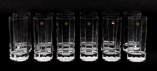 SET, 12 VERSACE CRYSTAL LONGDRINK GLASSES