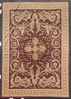 20TH C. HAND-KNOTTED FRENCH AUBUSSON RUG OR CARPET