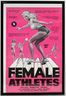 1980 "FEMALE ATHLETES" ORIGINAL MOVIE POSTER