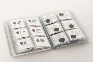 51PC, ANCIENT ROMAN COINS IN SMALL BINDER