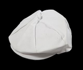 DOM DeLUISE WORN WHITE CAP