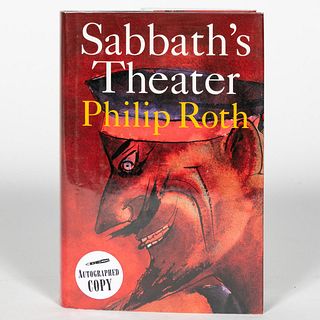 PHILIP ROTH "SABBATH'S THEATER", SIGNED PLATE