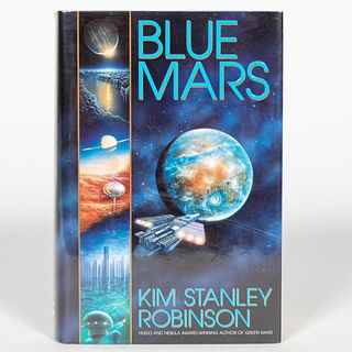 KIM STANLEY ROBINSON "BLUE MARS", SIGNED PLATE