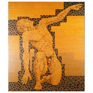 Mosaic of a classical nude.