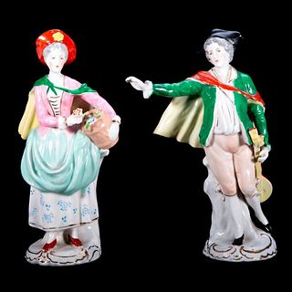 Pair of Continental Porcelain Figures.