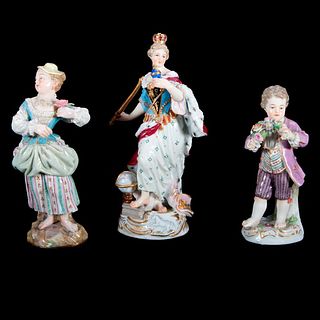 Three Meissen Figures