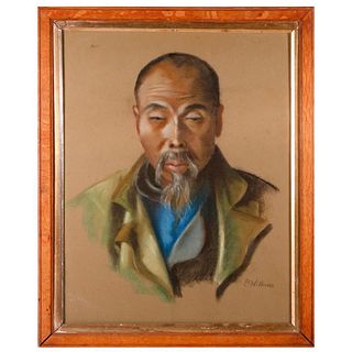 Vintage Asian portrait of an elder.