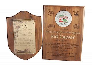 SID CAESAR PLAQUES AND CERTIFICATES