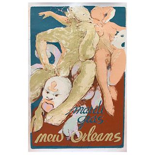 A New Orleans Mardi Gras poster.