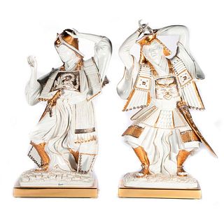 A pair of Carpie porcelain dancers.