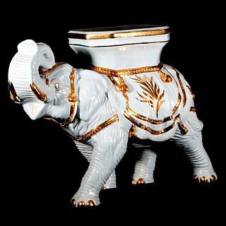 A porcelain elephant.