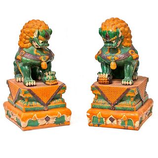 A pair of Chinese Temple Dogs.
