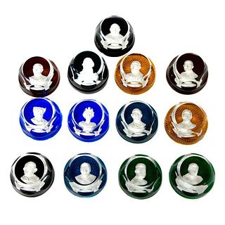 Franklin Mint collection of cameos.