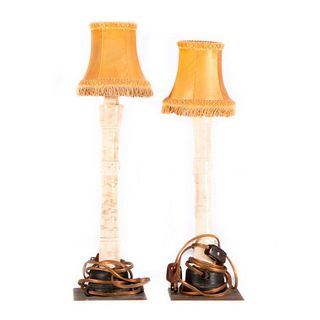 Chinese bone pipe lamps.