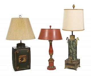 SID CAESAR THREE TABLE LAMPS