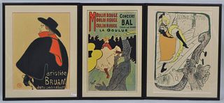 3 Henri De Toulouse Lautrec Reproduction Posters