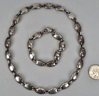 Tiffany & Co. Sterling Linked Necklace & Bracelet