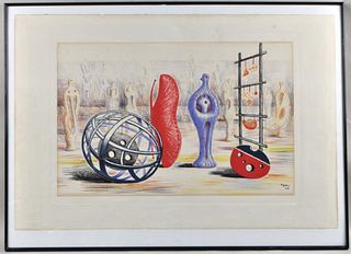 Henry Moore, "Sculptural Objects" Lithograph