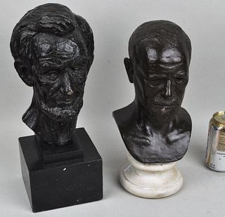Leo Cherne, Two Busts, Lincoln & Freud