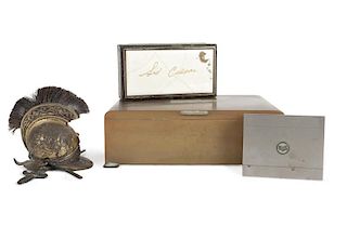 SID CAESAR PERSONALIZED CIGAR BOXES AND LIGHTER