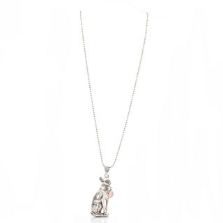 STERLING SILVER CAT NECKLACE