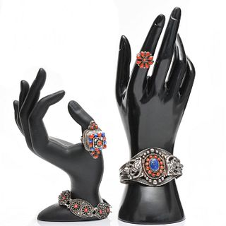 NATIVE AMERICAN JEWELRY BRACELET AND RING SET