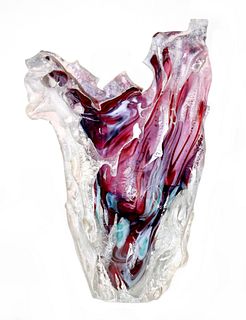 Small Rock Vase (pink) by Jon Kuhn