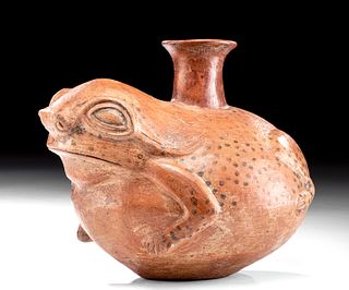 Inca Pottery Toad Effigy Vessel