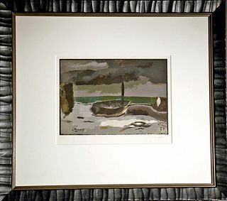 Georges Braque "La Barque" Collotype & Pochoir in Color