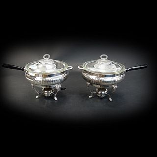 Two (2) Reed & Barton Chafing Dishes