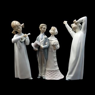 3pcs Lladro & Nao Porcelain Figurines