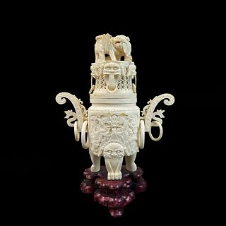 Antique Chinese Ivory Incense Burner