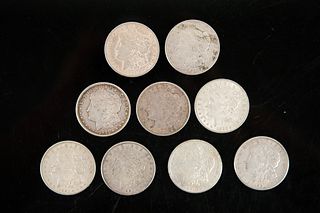 9 Morgan Silver Dollars